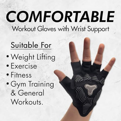 Home Suspension Training Kit & Workout Gloves – Fabric Resistance Band, Kinesiology Tape, Weightlifting Gloves, Jump Rope – Portable Workout Equipment for Strength Training & Fitness - size: Small