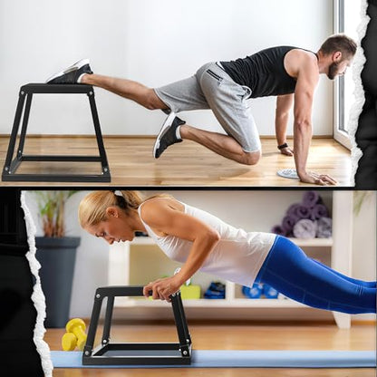 GanFindX 12/18/24" Metal Plyometric Jump Box, Heavy Duty Fitness Platform - size: 12"