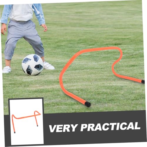 ABOOFAN 4pcs Speed Hurdles Plastic Sports Training Hurdle Set 15cm Height Wear-Resistant Agility Equipment for Soccer Football Running and Footwork Training