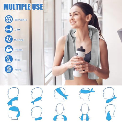 4 Pack Cooling Towels for Face Neck,Sweat Absorbent Cool Towel for Gym Fitness Tennis Yoga Camping Running(4 Pack-03) - color: 4 Pack-03