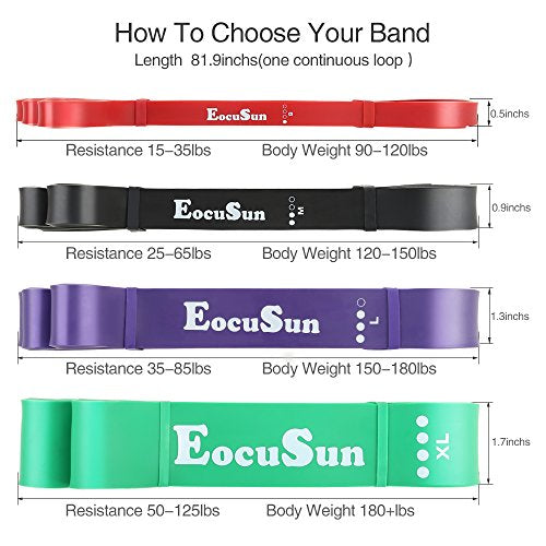 Pull Up Bands, Stretch Resistance Bands, Mobility Exercise Bands, Assisted Pull Up Straps Powerlifting Band for Home Fitness, Stretching and Resistance Training, Physical Therapy, Pilates Yoga
