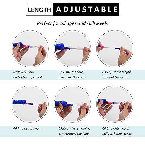 Long Double Dutch Jump Rope 16 Ft 2 Pack, Skipping Rope for Kids Adults - color: Blue
