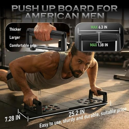 JLoibap Push Up Board Fitness, Workout Home Gym Equipment, 20 in 1 Exercise Pushup Bar Handles for Floor, Strength Training Equipment for Men