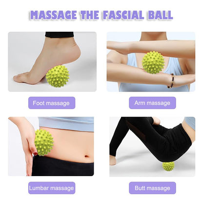 3" Hard Prick Massage Ball, Massage Roller for Plantar Fasciitis, Muscle Soreness Massage Ball - Exercise, Relaxation Massage Ball, Pack of 1 (Neon Green) - color: Neon Green