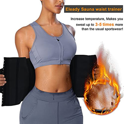 Eleady Waist Trainer Trimmer Belt for Women Corset Slimming Body Shaper Cincher Sauna Sweat Band Workout Sport Girdles - size: XX-Large