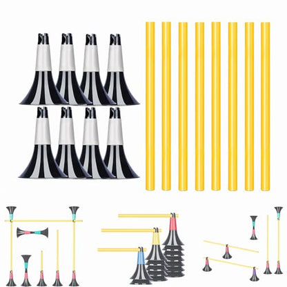 Basketball Training Cones and Agility Poles Set - color: White