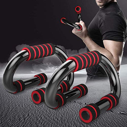 Push-up Bracket, S- Shaped Pushup with Nonslip Foam Handle Muscle Building Bold Steel Handles Push Up