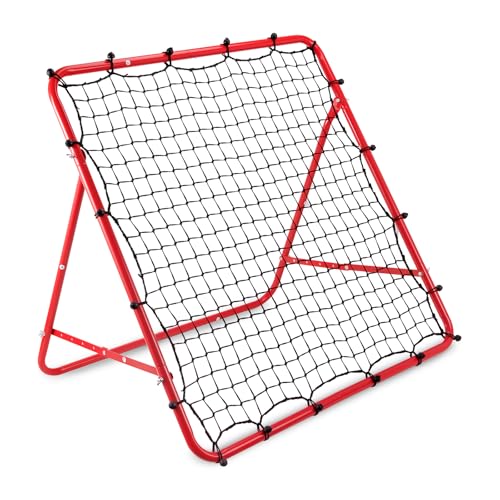Soccer Rebounder Net, Adjustable Angle Football Training Equipment with Steel Frame, Portable Folding Rebound Net for Passing and Control Practice, Easy Setup Outdoor Sports Gear for Youth and Adults