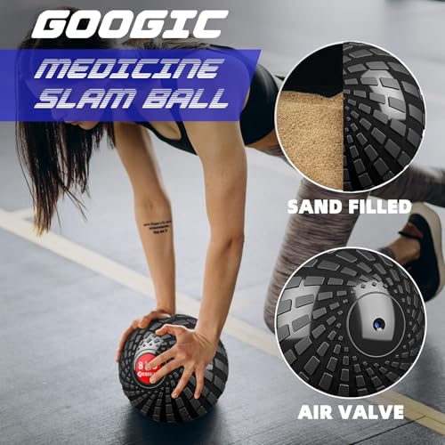 Slam Ball 8-10 lb Medicine Ball Weighted Balls for Exercise and Workout, Strength, Cardio, Cross-Training and Core Workouts