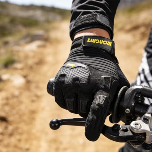 Workout Gloves for Men Women with Anti-Slip Shock-Absorbing Pad, Light Weight Full Finger Gloves Touch Screen Breathable for Gym, Weightlifting,Rowing and Basketball and Cycling - size: Large