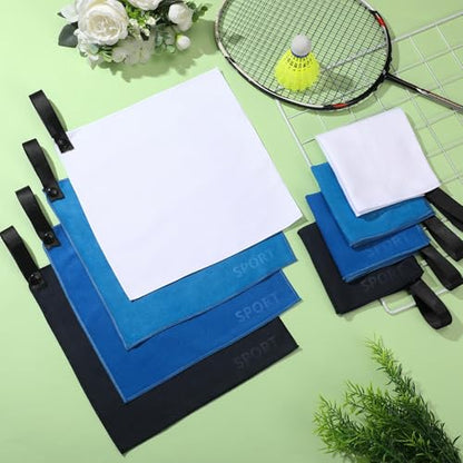 Tranqun 8 Pack Sweat Absorbing Handkerchiefs for Men Quick Dry Microfiber Rags