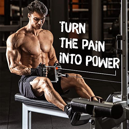 Yes4All Cable Machine Attachment, Row Handles, Tricep Rope, Straight Bar, V Bar, LAT Pulldown Accessories Load 880 LB for Home Gym - color: B. Double D Handle + TricepRope