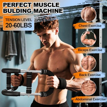 Twister Arm Trainer, 20-60lbs Adjustable Resistance Arm Trainer for Men&Women, Chest Workout Equipment Exercise Equipment for Home, Build Chest Clip Muscle Arm Strength Portable Workout Equipment - style: 20-60LBS