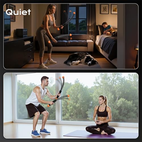 Adjustable Ropeless Battle Ropes, Weighted Cordless Battle Ropes with Storage Bag, Home Exercise Equipment Z-Rope for Full Body Training HIIT, Cardio, Strength & Muscle Training (Black)