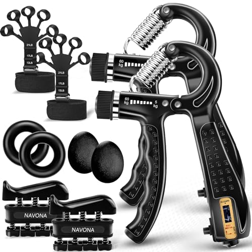 5/10PCS Grip Strength Trainer Kit,Forearm and Hand Gripper Strengthener - size: Black-10P