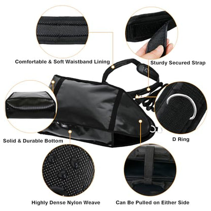 Weight Sled Trainer Adjustable, Upgrade Sandbag Sled Trainer Resistance Sled Trainer for Sprinter Speed Training Indoor Outdoor, Running Sled Trainer with 3 Weight Sandbags