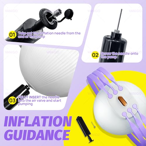 Thigh Trainer with Inflatable Resistance Ball, Adjustable 120 LB Inner & Outer Thigh Exerciser, Kegel Pelvic Floor & Hip Trainer for Women, Home Leg Equipment Compact Resistance Bands Fitness - color: Violet