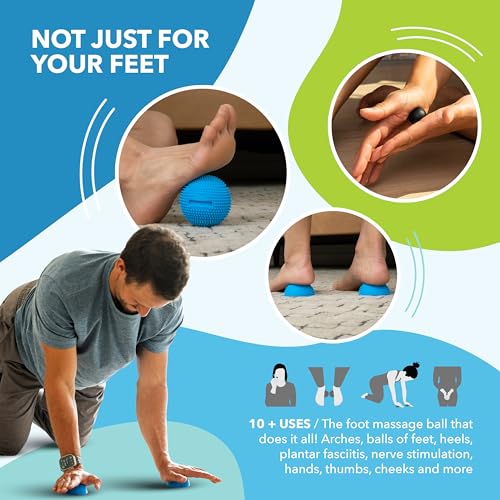 RAD The Original Neuro Ball – Foot Roller & Textured Massage Ball for Myofascial Release, Plantar Fasciitis, Hands & Face – Spiky Therapy Tool for Muscle Relief