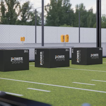 Power Systems 3-in-1 Foam Plyo Box - size: 16" x 20" x 24"
