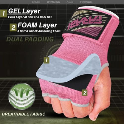 FARABI Kids Hybrid Boxing Inner Gloves Punching Boxing Gloves - color: Pink