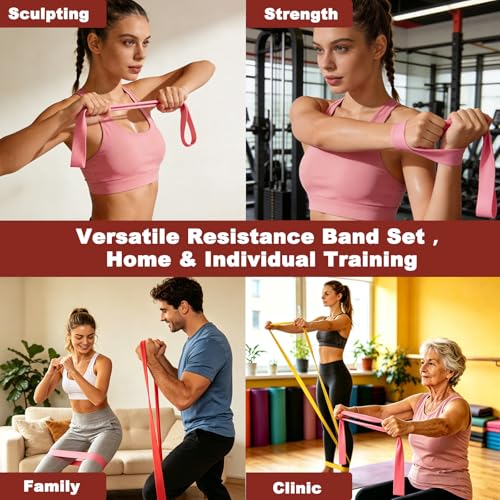 Home Workout Pilates Kit for Women, Better me Pilates Ring and Ball Set Essentials Equipment, with 5 Resistance Bands, Massager Roller, Yoga Starter Accessories for Toning Arms, Thighs & Core