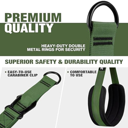 Pull Up Assistance Bands, Pull Up Bar Resistance Bands, Pull Up Bands for Enhanced Strength Training, Muscle Training, 3 Heavy-Duty Adjustable Pull Up Assist Strap & Comfortable Foot Strap - style: Army Green