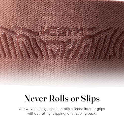 WeGym Fabric Resistance Bands, Workouts at Home, Set of 3 Bands, Exercise Bands for Lower Body Workouts, Travel Friendly Fitness Equipment, Stylish Fitness - color: Rose