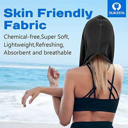 Sukeen Cooling Hoodie Towel for Men, Cooling Towels for Neck and Face, Cools When Wet Cooling Neck Wraps, Sport Workout Camping Cycling Cool Towel for Hot Weather