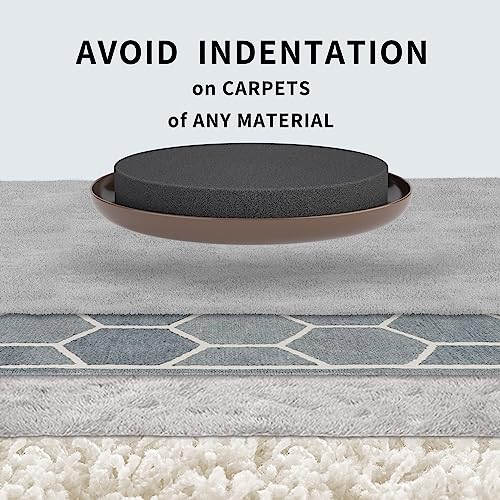 Round Furniture Sliders – 20 PCS2.5 Floor Protectors for Furniture – Strong Furniture Movers Sliders – Protects Floors from Scratches - size: 20pcs Brown 2.5"