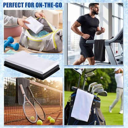 50 Pcs Cooling Towel 40 x 12 Inch Microfiber Workout Towels Breathable Chilly Towel Ice Cool Cold Towels Bulk Fast Drying Absorbent Sweat Rag for Neck Yoga Sports Golf Gym