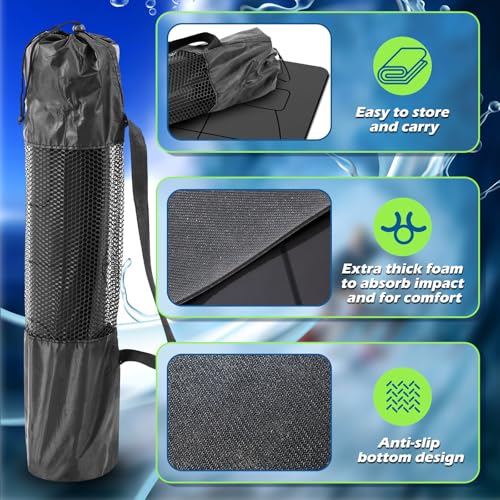 JellyArch Surf Mat for Pop-up Practice Surfing Balance Training 72" x 27" Extra Large Multi-purpose Foldable Rubber Yoga Mat Non Slip with Bag for Women Men Surfing Gifts Pilates Fitness - color: Black