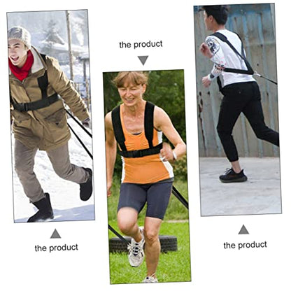 2pcs Resistance Sled Harness for Fitness Training and Running Speed Enhancement Portable Shoulder Straps Belt for Strength Workouts and Outdoor Sled Pulling