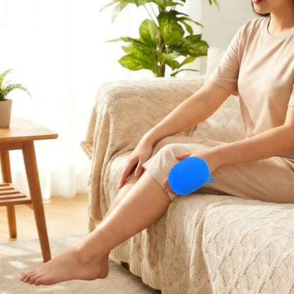 2Pcs Palm Shaped Massage Gloves with 7 Roller Balls Handheld Body Massager for Muscle Pain Relief Cellulite Massage and Drainage PVC Body Brush for Back Neck Shoulder Leg