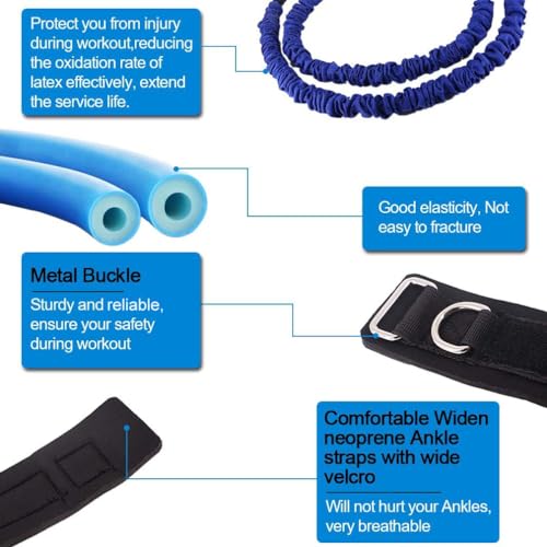 Booty Resistance Band Glute Kickbacks Cable for Legs, Glutes, Abs, Hip Workouts and Baseball Softball Training Bands with Carry Bag