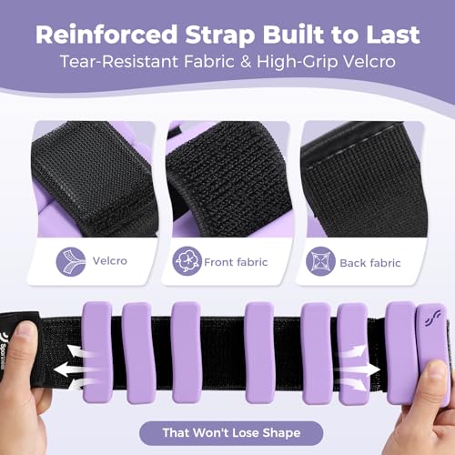 Sportneer Wrist & Ankle Weights for Women & Men Set of 2 (1LB/2LB Each) - Soft Silicone Arm & Leg Weights for Pilates, Yoga, Walking, Barre, Home Workout, Water Aerobics