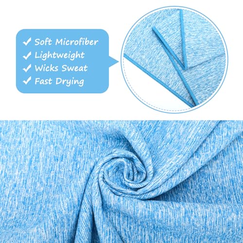 3 Pack Microfiber Gym Towel Quick Dry Sweat Towels Women Men Lightweight Running Cycling Fitness Hiking Tennis Exercise Outdoor Sports Towel(3 Pack(Blue)) - color: 3 Pack(blue)