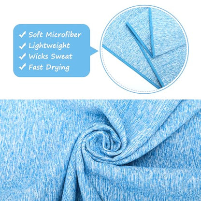 3 Pack Microfiber Gym Towel Quick Dry Sweat Towels Women Men Lightweight Running Cycling Fitness Hiking Tennis Exercise Outdoor Sports Towel(3 Pack(Blue)) - color: 3 Pack(blue)