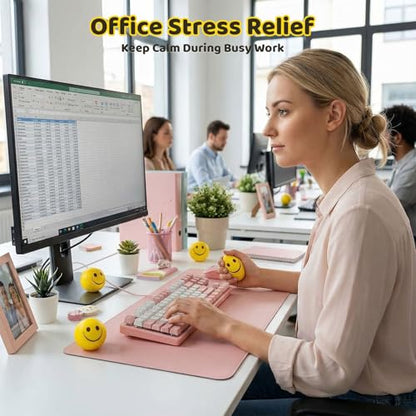 LovesTown 40PCS Stress Balls Bulk for Party Favors, 2 Inch Squeeze Toys for Kids Fidget Toys Stress Relief Gifts for Coworker Classroom Prize Party Supplies Goodie Bag Stuffer