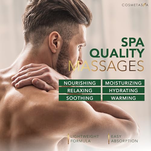 Cosmetasa Massage Oil for Sore Muscle Massage Therapy with Roller - All Natural, Cruelty-Free Massage Oils for Muscle Relaxing & Joint Comfort - Arnica Extract with Lavender & Chamomile Oil (8.8 oz)