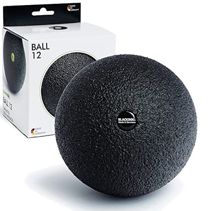 Blackroll - Trigger Point Ball 12, for Exercise and Muscle Recovery, Deep Tissue Massager for Myofascial Release in The Shoulders, Neck, and Back, 12cm (4.7"), Black - size: 4.7"