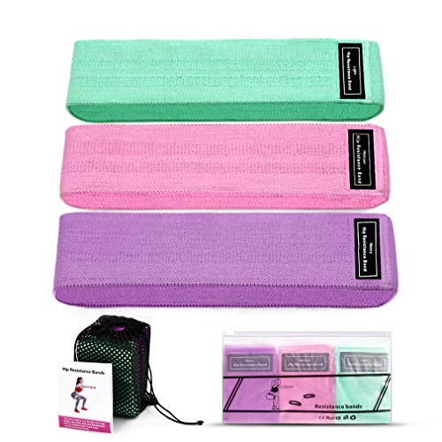 Fabric Resistance Bands for Legs and Butt, Resistance Loop Band Set，Hip Resistance Bands for Workout，Booty Bands Fitness Bands, Glute Bands for Women and Men，Anti Slip Elastic (Set 3)