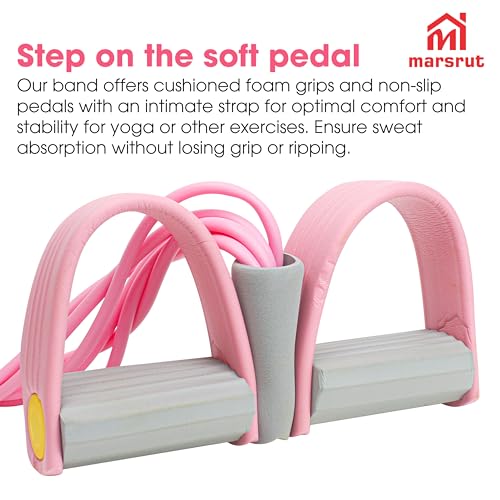 6 Tube Pedal Resistance Band with Handle for Women, Foot Ankle Puller Fitness Bands for Waist, Arm, Tummy, Leg Slimming, Strength Training, Home & Gym, Manual Tension Rope Training Exercise Equipment
