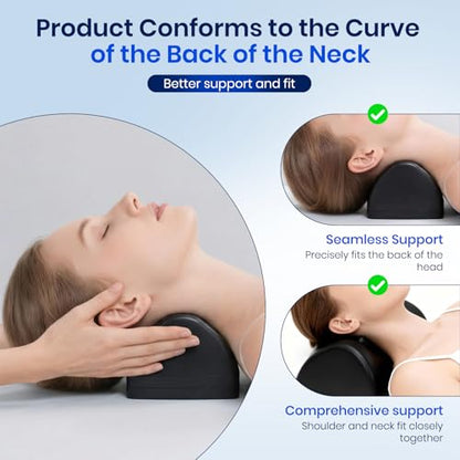 3 Level Adjustable Occipital Release Tool-Cervical Traction Device for Tmj,Shoulder Deep Tissue Relief,Neck Stretcher Pillow for Neck Pain Relief with Trigger Point Massager