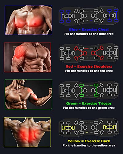 LINGTENG Push Up Board, New Upgraded 12 in 1 Push Up Bar with Pushup Handles, Portable Multi-Function Foldable Home Gym, Pushup System for Chest, Triceps, Back, Abs Workout, Strength Training Equipment for Men & Women