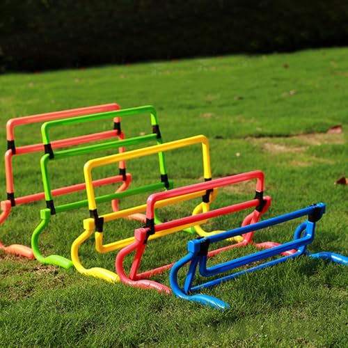 Zerone 5Pcs Speed Hurdles Football Soccer Training Adjustable Hurdles Speed Training Equipment