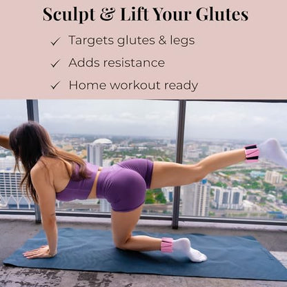 Wrist & Ankle Weights for Women – 2 lb Ankle Weights (Set of 2, 1 lb Each) | Arm Weights for Women | Leg Weights for Walking, Yoga, Cardio & Strength Training
