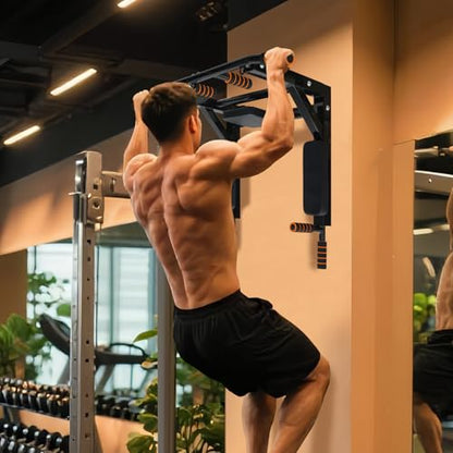 BDL Wall Mounted Pull Up Bar Multifunctional Chin Up bar for Home Gym - color: Wall Mount Pull Up Bar