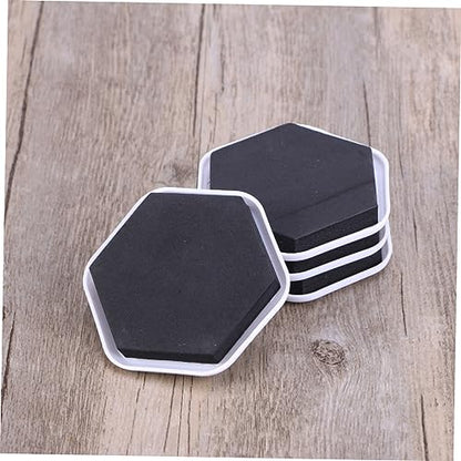 Artibetter 16pcs Heavy Furniture Moving Pads Circle Hexagon Sliders Core Sliders for Carpet Wood Laminate Floors Furniture Coasters