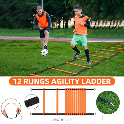 HAFHAF Soccer Goals for Backyard 4x3ft Kids Soccer Net Set with Ball - color: Orange