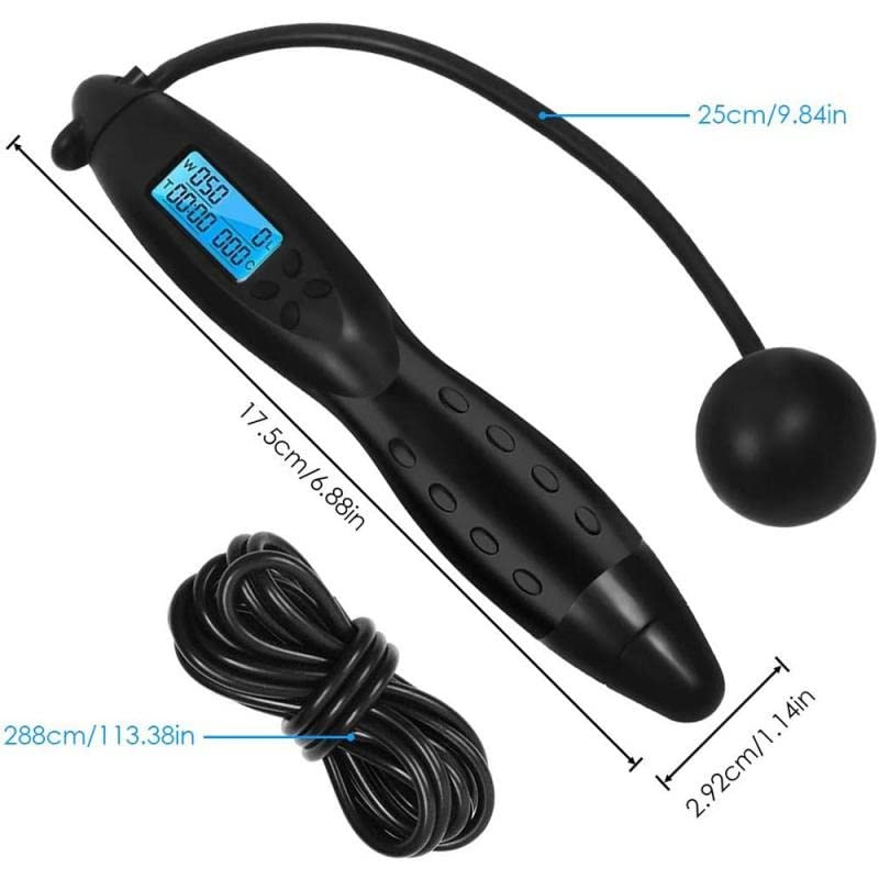30cm Digital Counting Speed Skipping Counter Jump Rope Indoor Outdoor Gym Fitness Cordless Calorie